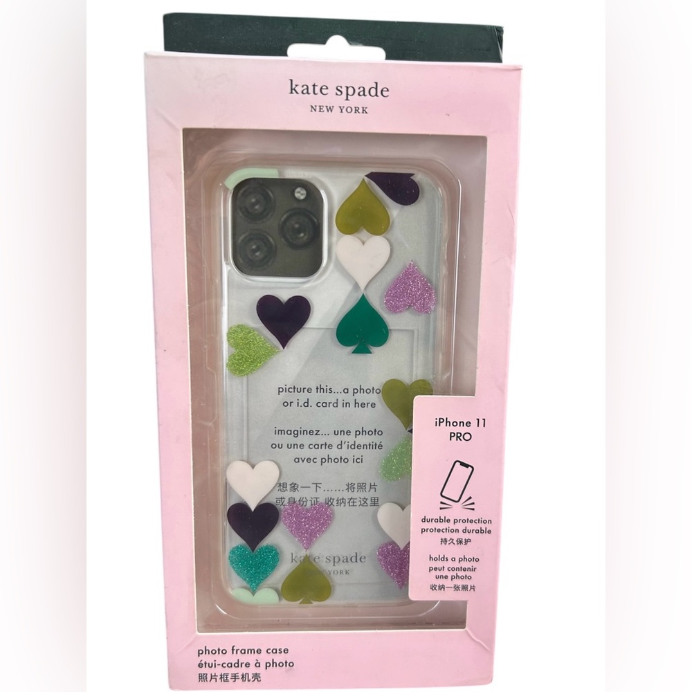 NEW Kate Spade iPhone 11 Pro Photo Frame Case with heart pattern
